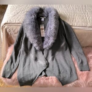 BNWT Design History Faux Fur Sweater XL